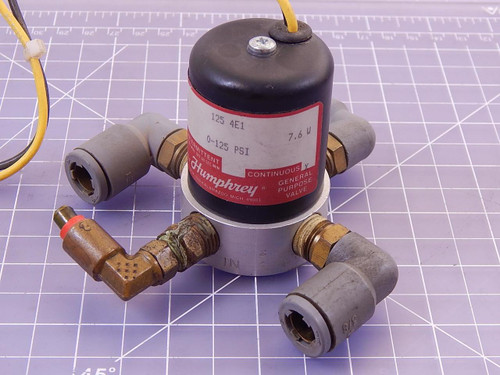 Humphrey 125 4E1 General Purpose Valve T99570 For Sale