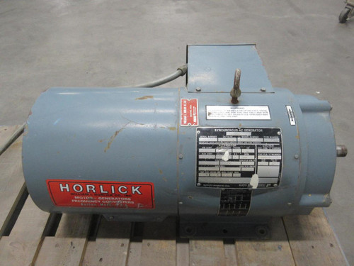 HORLICK RELIANCE ELECTRIC 4P82-0338 A200340000 BRUSHLESS SYNCHRONOUS AC GENERATOR 3.3 KW 50 HP 4.13 KVA1500 RPM 120/240 V 34.4 A T102828