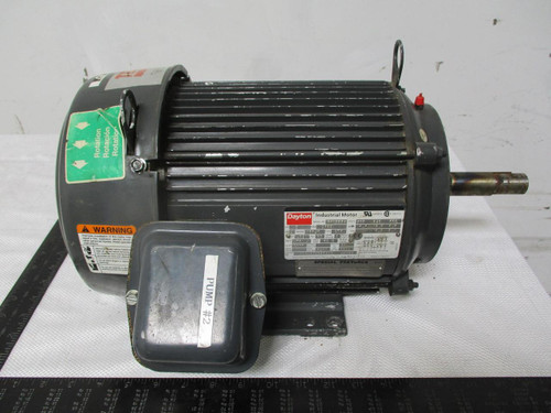 Dayton G40828A Industrial Motor 5 HP 208-230/460 V 3495 RPM 3 PH 14.4-12.8/ 6.4 A T122268 For Sale