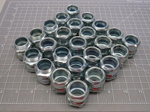 Lot of 25 Appleton 7075S  Compression Type EMT Connector 3/4 In For Sale