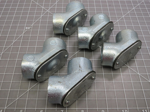 Lot of 5 Appleton FFL75  3/4" Mall Iron Pulling Elbows For Sale