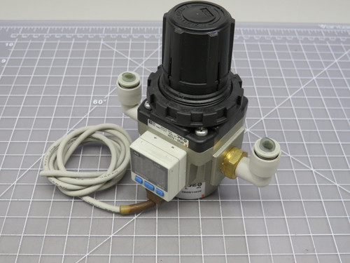 SMC AR30-F03H AC30-LQO062 / ISE35-R-65 Pneumatic Regulator For Sale