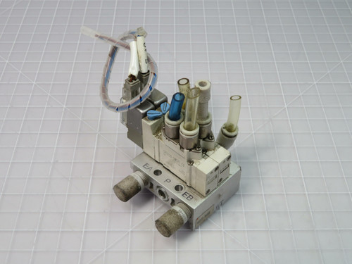 SMC SY3120-5M0ZE-C6 SS5Y3-BNV05 2 Pneumatic Valve Set With Manifold  For Sale