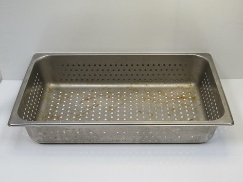 Winco SPFP4  4 In Deep Full Size Stainless Steel Perforated Steam Pan 21 In  For Sale