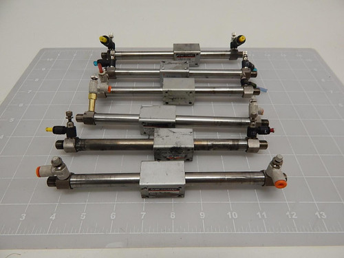 LOT OF 6 SMC NCY2B10H-0500 CYLINDER T60977