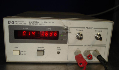 HP E3616A DC POWER SUPPLY 0-35V 0-1.7A T4537