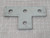 LOT OF 25 EATON B133HDG 4-HOLE GALVANIZED TEE PLATE T202364