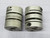 LOT OF 8 MIKI PULLEY SFC-020DA2 COUPLING TYPE OF FLAT SPRINGS T211700