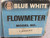 BLUE+WHITE F-40500LN-8 ACRLIC FLOW METER T241459
