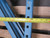 LOT OF 6 PALLET RACK UPRIGHTS 8FTX24IN T243808