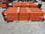 LOT OF 56 8 FT TEAR DROP ORANGE PALLET RACK BEAMS 3 IN T257707