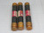 LOT OF 3 BUSSMANN FRS-R-2-1/2 FUSETRON TIME-DELAY FUSE T198006