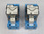 LOT OF 2 FINDER 62.33.9.024.0040 RELAY BASE WITH 24 VDC T198284