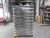 USED LOT OF 44 STACKABLE BLACK INDUSTRIAL BINS TOTES W METAL SUPPORT 22X21X7.5 T267193 For Sale