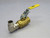USED LOT OF 3 PARKER 600WOG BRASS BALL VALVE 1.5 IN T268403 FOR SALE
