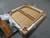 USED NATURAL TEAK WOOD TABLE 44 IN FOR SALE