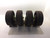 LOT OF 4 7.5X2.5" RUBBER CASTERS W/ 6X4.5" BASE & BRAKE T44619