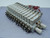 LOT OF 12 SMC SOLENOID VALVES W/ MANIFOLD T105888
