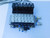 LOT OF 7 FESTO MEH-5/2-50-B SOLENOID VALVES W/ MANIFOLD EP-ME-1/8 T146158