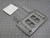LOT OF 25 COMMSCOPE 108333170 M14LE-270 LE TYPE FLUSH MOUNTED FACEPLATE 4 PORT GRAY 4.81X2.84X.33 IN T166024