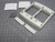 LOT OF 25 COMMSCOPE 760008623 M26FP-262 FLEXIBLE FACEPLATE DOUBLE GANG FRAME WHITE 4.81X4.61X.67 IN T166028