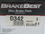 LOT OF 4 BRAKEBEST D342 DISC BRAKE PADS T176450
