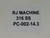 RJ MACHINE PC-002-14.3 316SS UNIT T179829