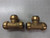 LOT OF 2 BRASS PUSH FIT TEE FITTINGS T50782