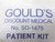 LOT OF 10 SALTER LABS GOULD'S DISCOUNT SO-1475 PATIENT KIT T57079