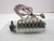 LOT OF 8 SMC SY5140-5M0ZE SOLENOID VALVES W/ MANIFOLD ASSEMBLY T59571