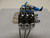 LOT OF 3 FESTO 9982 MFH-5-1/8 PRS-1/8-4B SOLENOID VALVES W/ MANIFOLD T66583