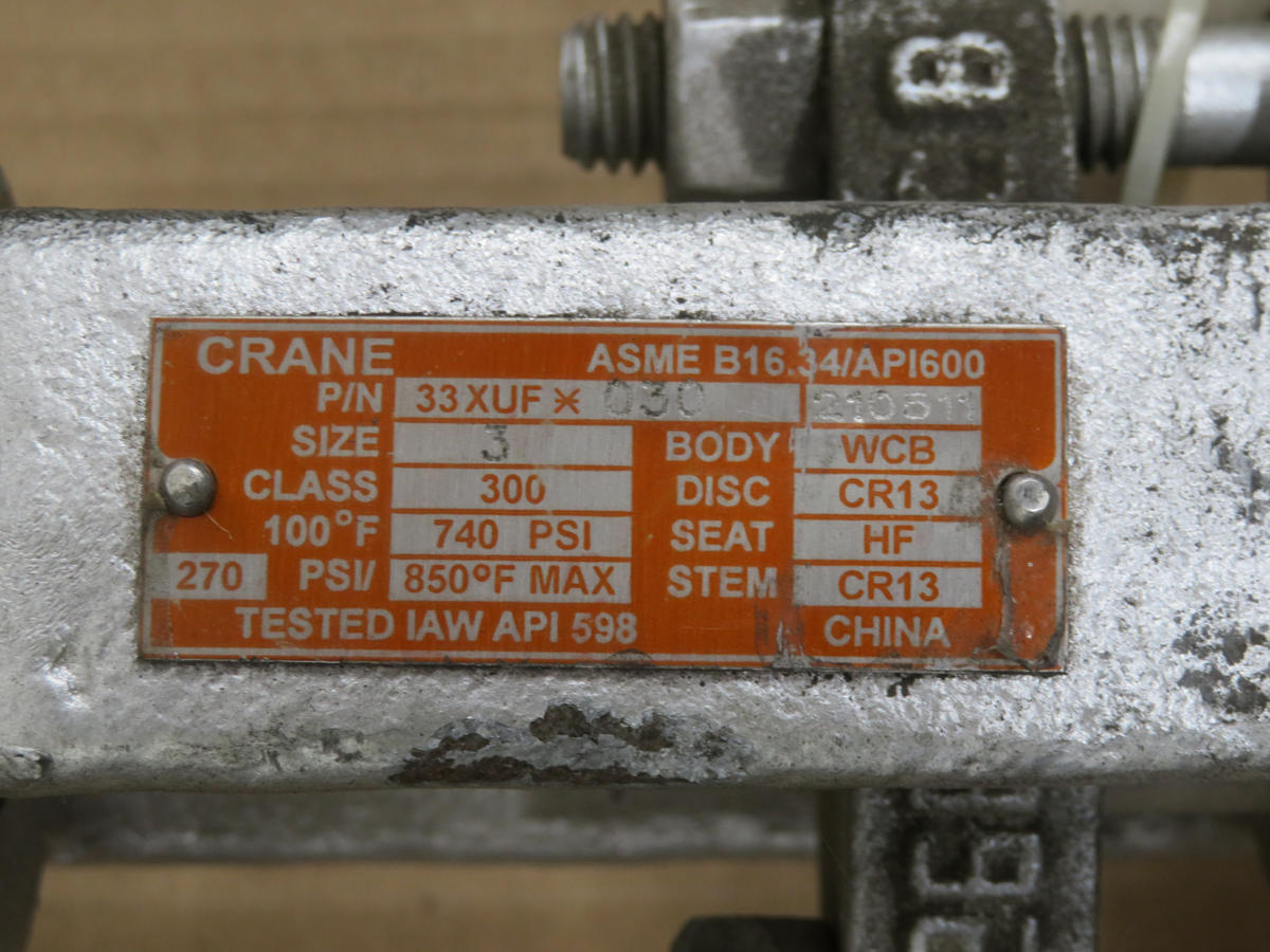 33XU-F Gate Valve - Cast Steel - Crane Fluid Systems