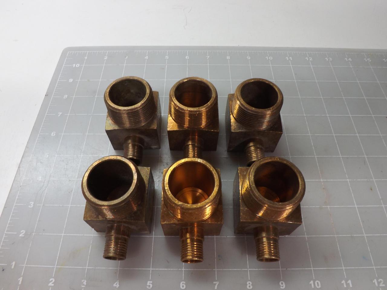 Lot of 6 Viega OSS cNSFus-pw ASTM F877 BRASS Push Fit 1-1/4x3/4 Elbow  Fitting T50815 - OCO Industrial