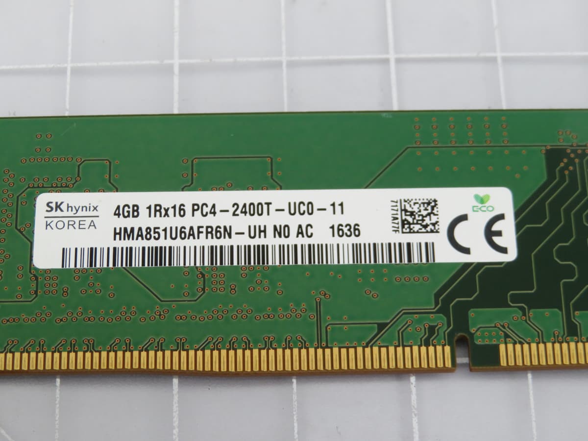 DDR3 SK HYNIX 4GB 1RX16 PC4 2400T UC0-11 HMA851U6AFR6N-UH N0