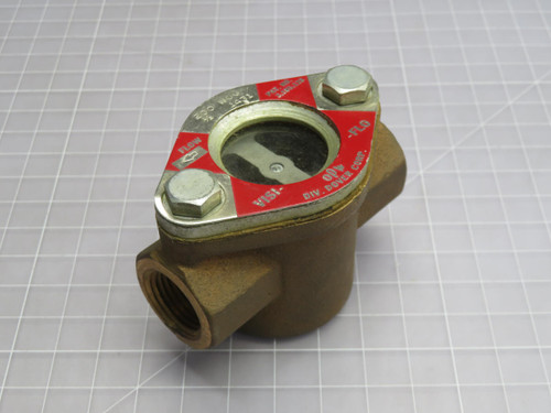 1431 OPW GLASS SIGHT BRONZE THREADED FLOW INDICATOR