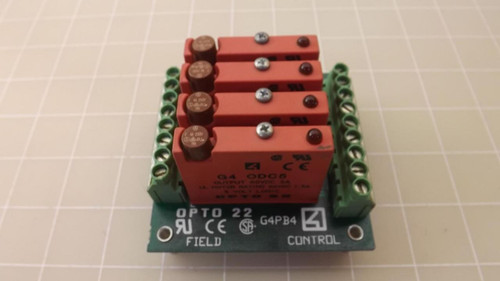 Used OPTO 22 G4PB4 FIELD CONTROL W/ 4 G4 ODC5 RELAYS T24775 surplus at ...
