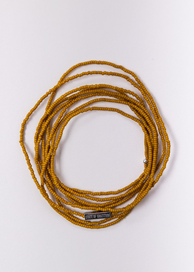 Mustard Intention Wrap Bracelet