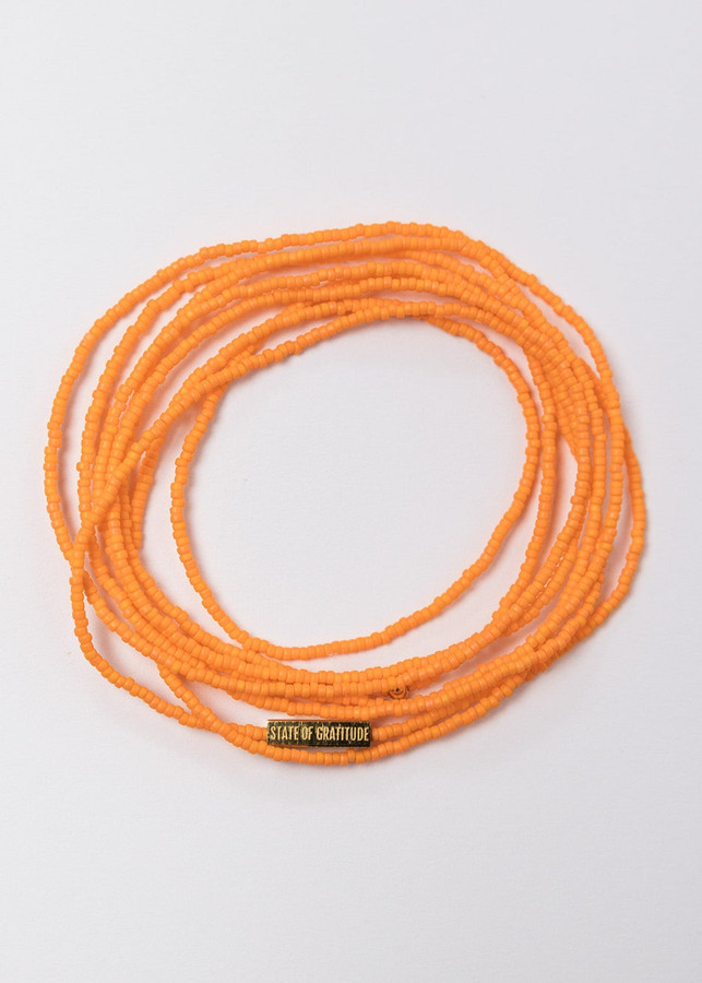 Matte Mandarin Intention Wrap Bracelet