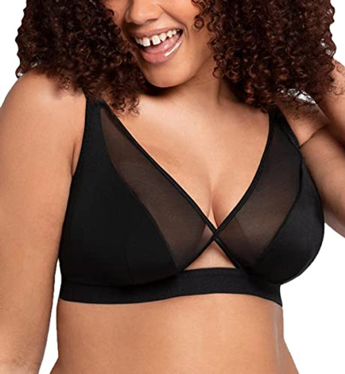 Curvy Kate Womens Get Up and Chill Bralette, Black, 30G/GG