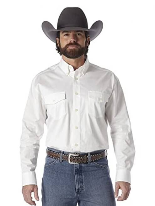 Wrangler Mens Tall-Big Painted Desert Basic Shirt, White, 2X