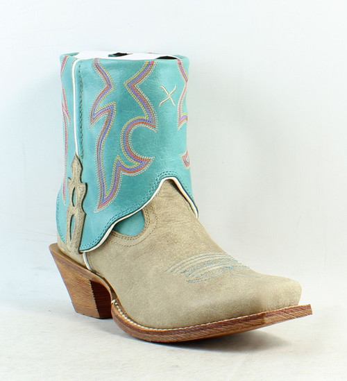 Twisted X Womens Steppin' Out Cuff Tan Cowboy, Western Boots Size 6.5