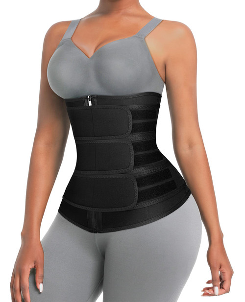 FeelinGirl Waist Trainer for Women Sweat Belts Cincher Corset Black 4XL