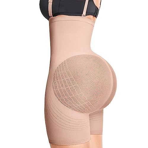 Lover-Beauty Butt Lifting Shapewear for Women Tummy Control Fajas BBL Shorts Butt Lifter Seamless Body Shaper, Brown, XL/XXL
