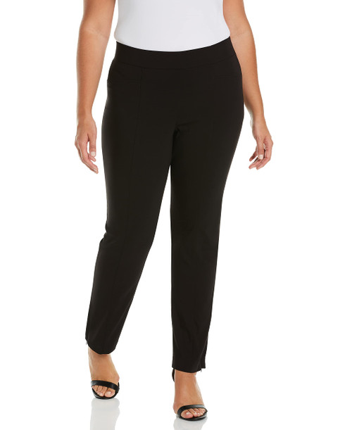 Rafaella Womens Plus Size Dress Pants With Pull-On Waistband, Supreme Stretch, 31" Inseam, Flat Front, Comfort Fit (Sizes 16-22 Plus) , Black, 18