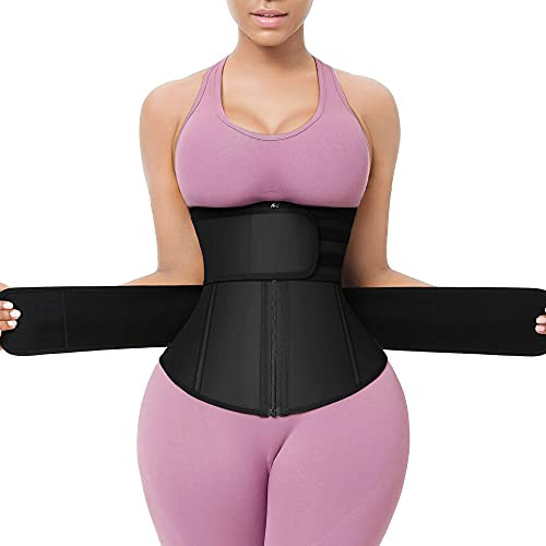 FeelinGirl 4X-Large Plus Size Waist Trainer for Women Lower Belly Fat Latex