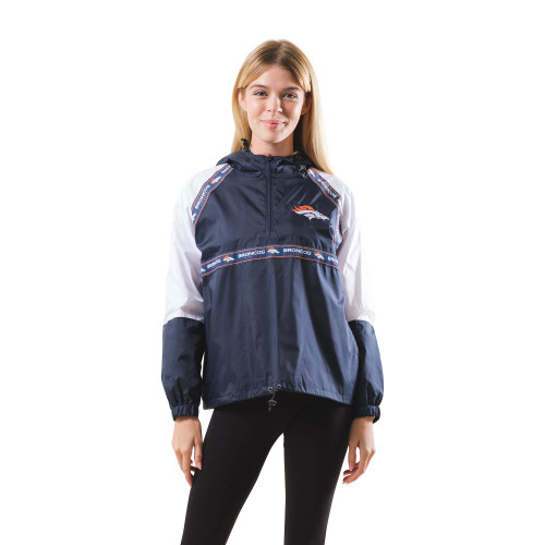 Ultra Game Seattle Seahawks Womens Quarter Zip Hoodie Windbreaker Jacket (Available in Crop Top & Regular Length), Regular Length, Small