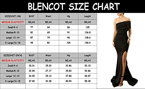 BLENCOT Womens Off The Shoulder Party Dresses One Sleeve Slit Maxi Bodycon Prom Dress Evening Cocktail Long Dress Black X-Large