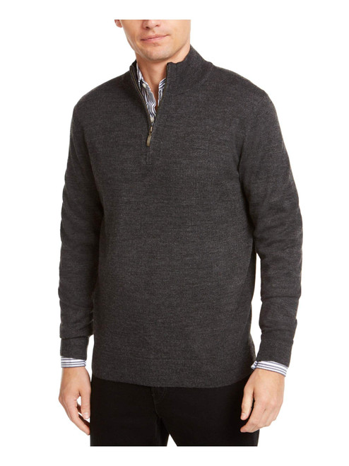 Club Room Men's Quarter-Zip Merino Wool Blend Sweater,