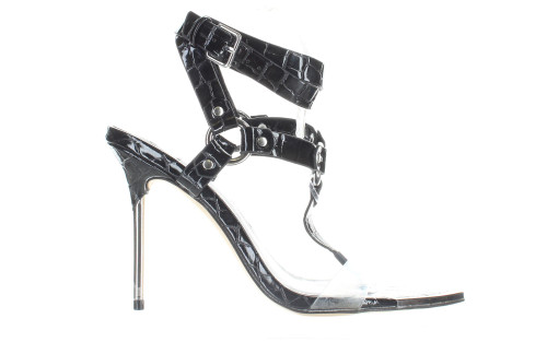 JLO by Jennifer Lopez Womens Donel Black Ankle Strap Heels Size 6.5 (7687187)