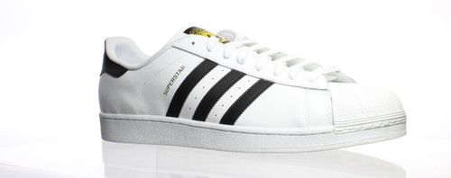 Adidas Mens Superstar White/Black/White Fashion Sneaker Size 19
